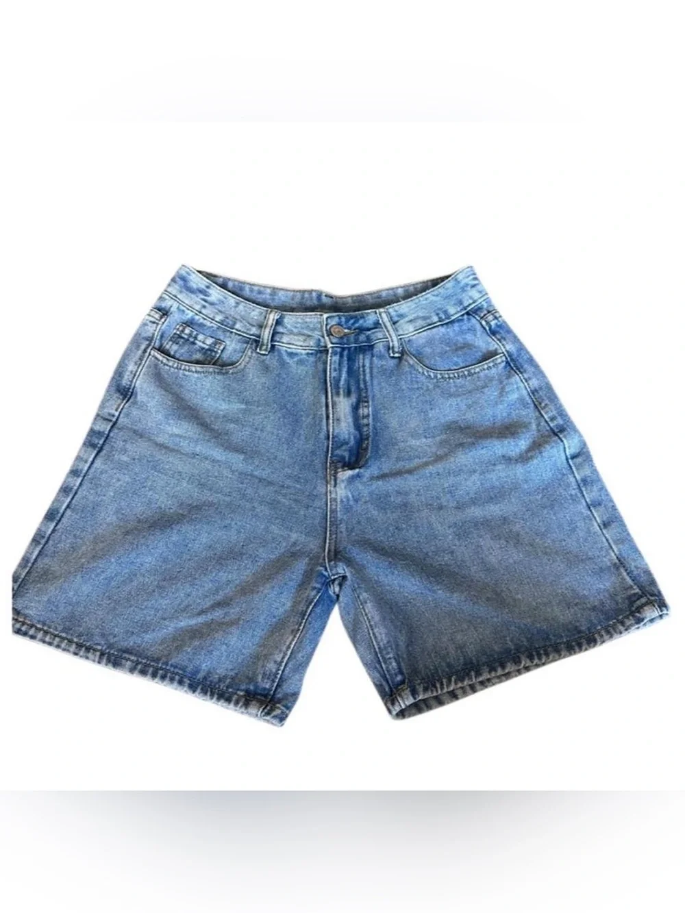 High-Rise Light Blue Denim Jean Shorts for Women